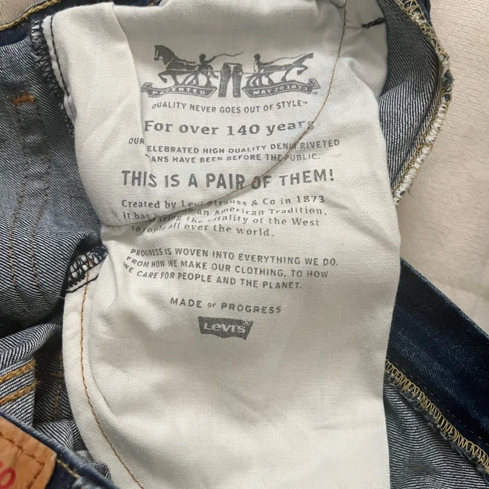 Levi's Dark Blue Women’s Straight Jeans - Picture 6 of 6